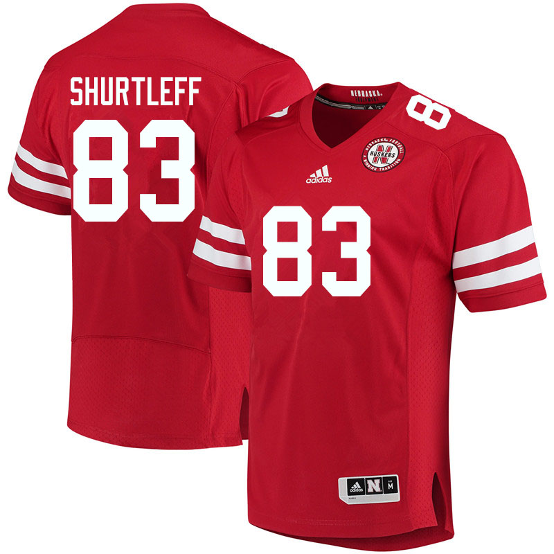 Men #83 Sam Shurtleff Nebraska Cornhuskers College Football Jerseys Sale-Red